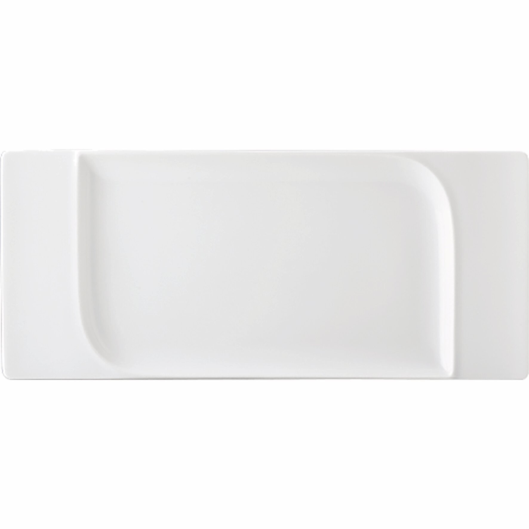 Fine Dining, Platte rechteckig mit Fahne 364 x 158 mm